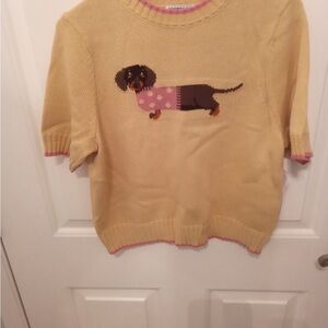 Society Yellow and Pink Knit Sweater